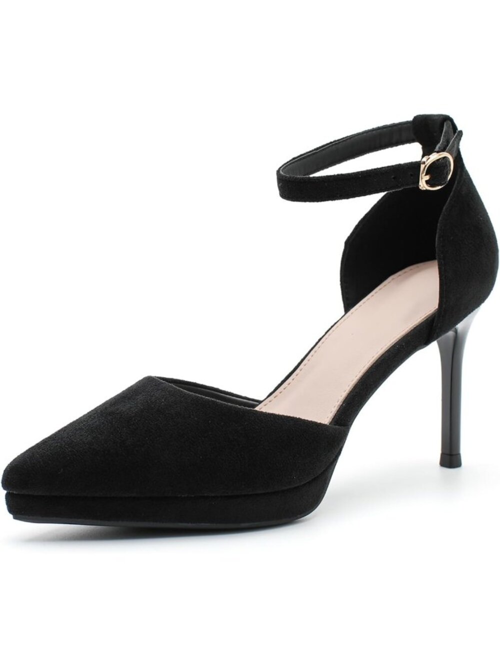 Chic Women's Patent Stiletto Heels with Ankle Strap & Platform - Dressy Pumps